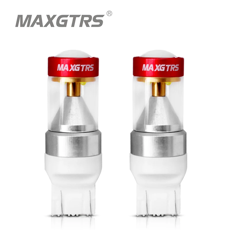 

2x 1500LM 30W T20 7443 7444 W21W/5W Led Bulb Car Brake Reverse Turn Signal DRL Parking Stop Rear Light Source Amber/Red/White