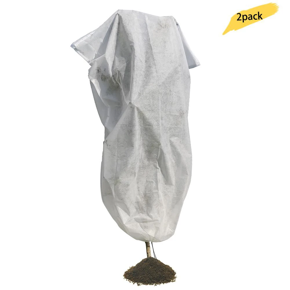 

2pcs Plant Cover Warm Cover Tree Shrub Plant Protecting Bag Frost Protection Yard Garden Decor Winter 180x120 Protection Against
