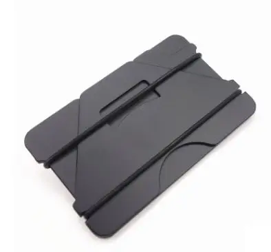 Дизайн Алюминиевый металлический RFID блокирующий кредитный держатель для карт минималистичный кошелек для карт для мужчин Женский кошелек для путешествий Органайзер красочный - Цвет: black2
