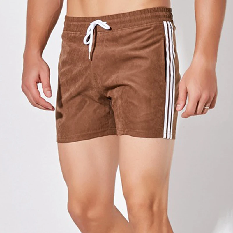 Шорты мужские домашние в полоску повседневные Модные Джоггеры Корейском стиле