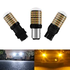 1 шт. t20 7443 светодиодсветильник лампа указателя поворота s лампа 3157 1157 drl дневные ходовые огни двухцветсветодиодный ная лампа 168 smd Canbus Автомобильный задний фонарь