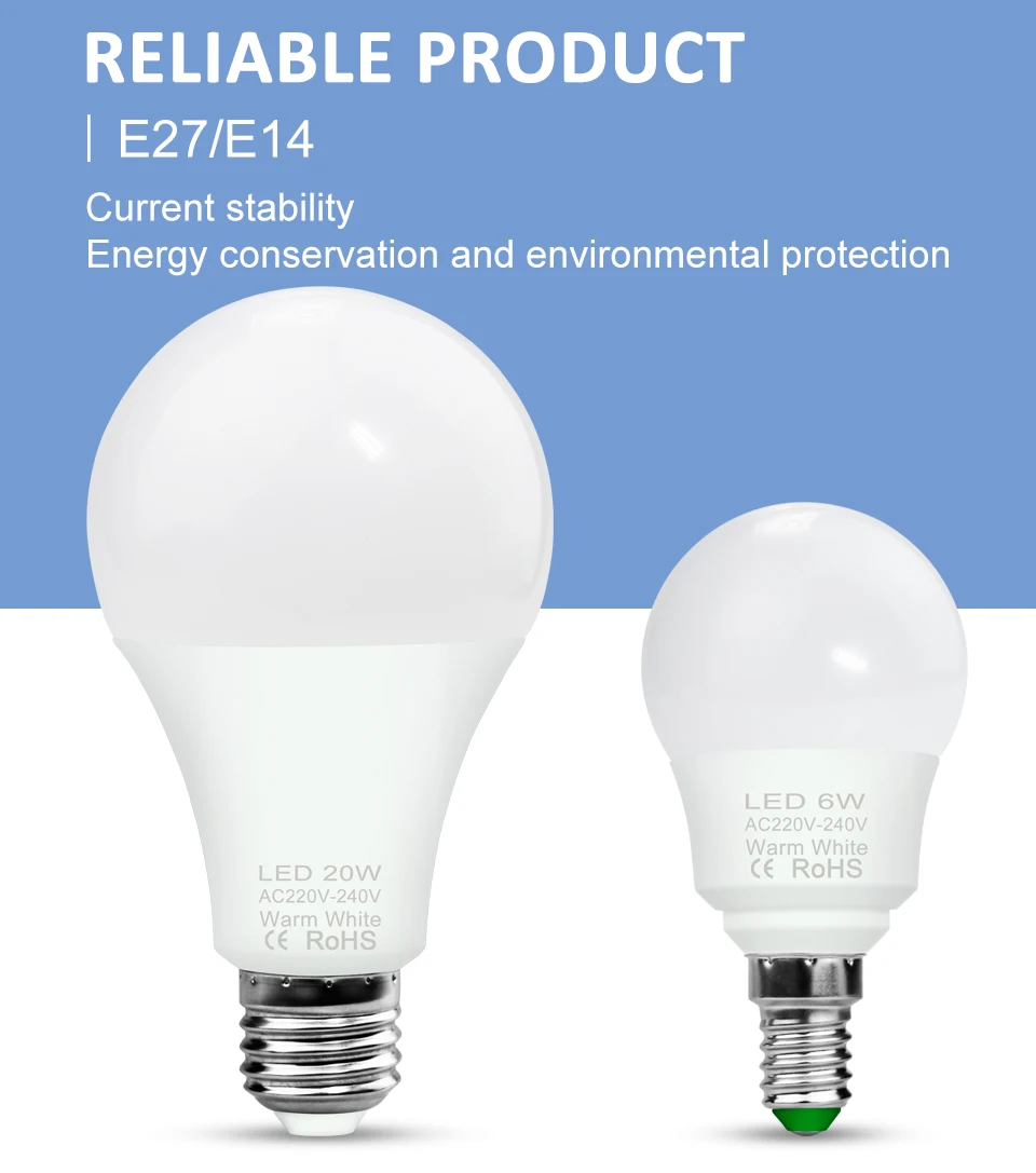 WENNI светодиодный лампы E14 3W лампа светодиодный E27 светильник лампочка 220V Светодиодный светильник 12 Вт Домашний Светильник, 6 Вт, 9 Вт, 15 Вт, 18 Вт, 20 Вт, Bombillas 240V светильник ing 2835SMD