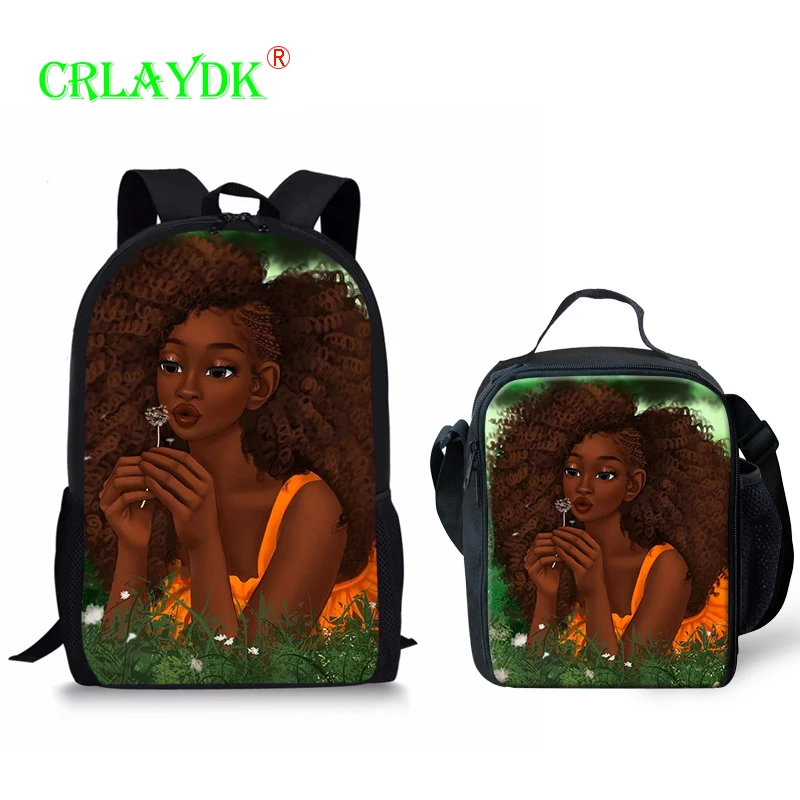 

CRLAYDK Cute Girls Backpack for Kids with Insulated Lunch Box School Book Bags Students Laptop Lightweight Children Satchel
