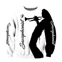 3d hoodie love saxophone all over printed for menwomen sweatshirt springautumn casual pullover zipper unisex streetwear