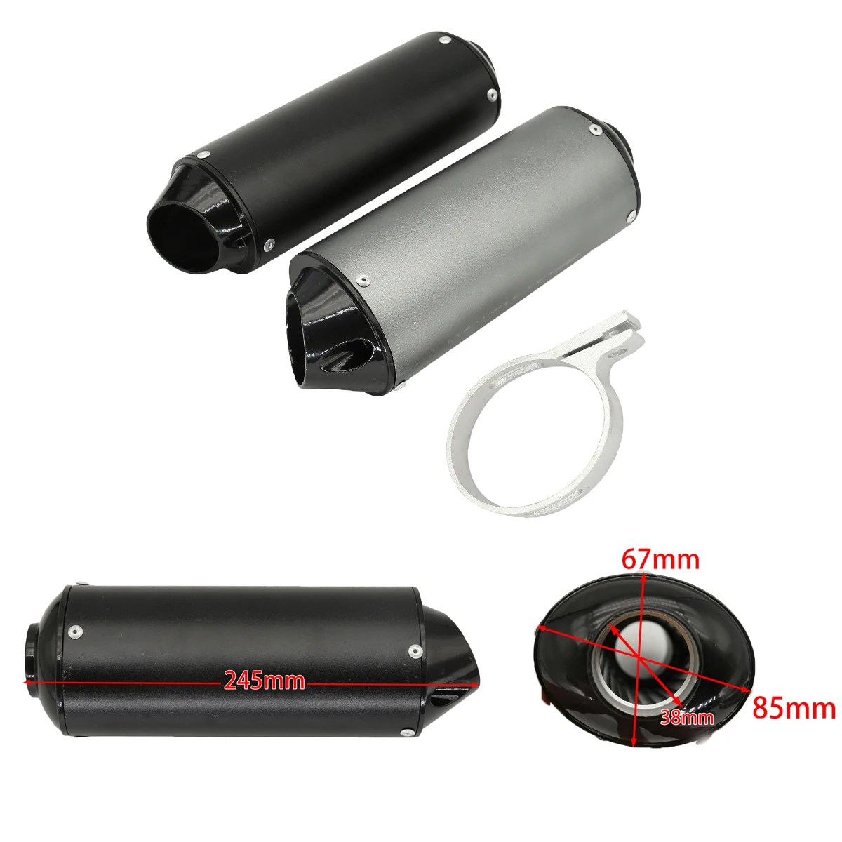 Глушитель выхлопной трубы 38 мм для TTR CRF50 SSR Thumpstar 90-125Cc |
