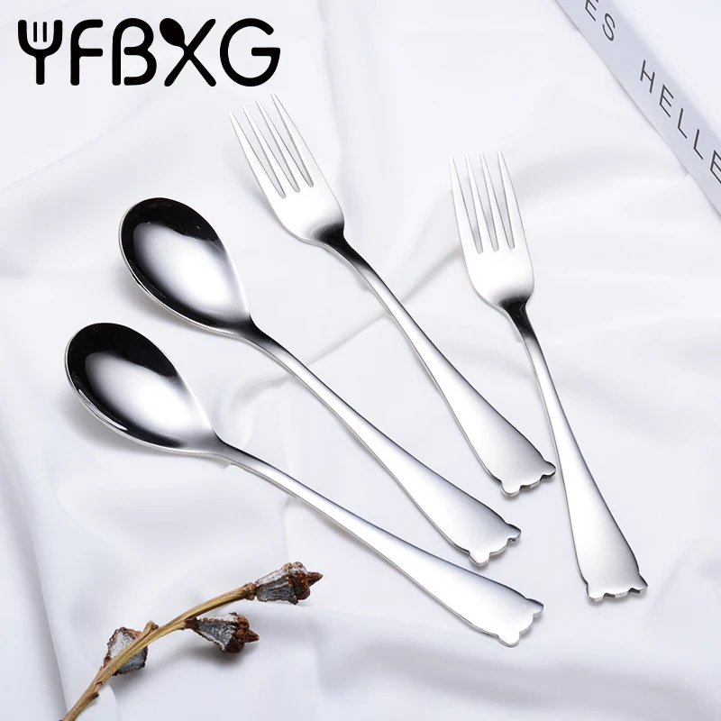 Набор посуды из нержавеющей стали 18/8 набор детской в виде панды вилка ложка