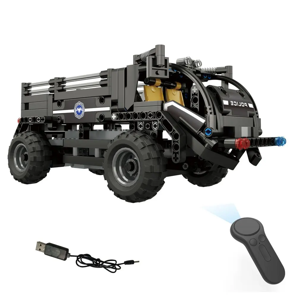 392 шт. M1 4CH пульт дистанционного управления DIY RC строительные блоки Rover Robot игрушки блоки конструктора с 360 вращением на месте для подарка детям