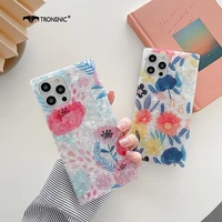 square conch flower phone case for iphone 12 11 pro max xr xs max soft silicone shell luxury case for iphone 7 8 plus cover capa