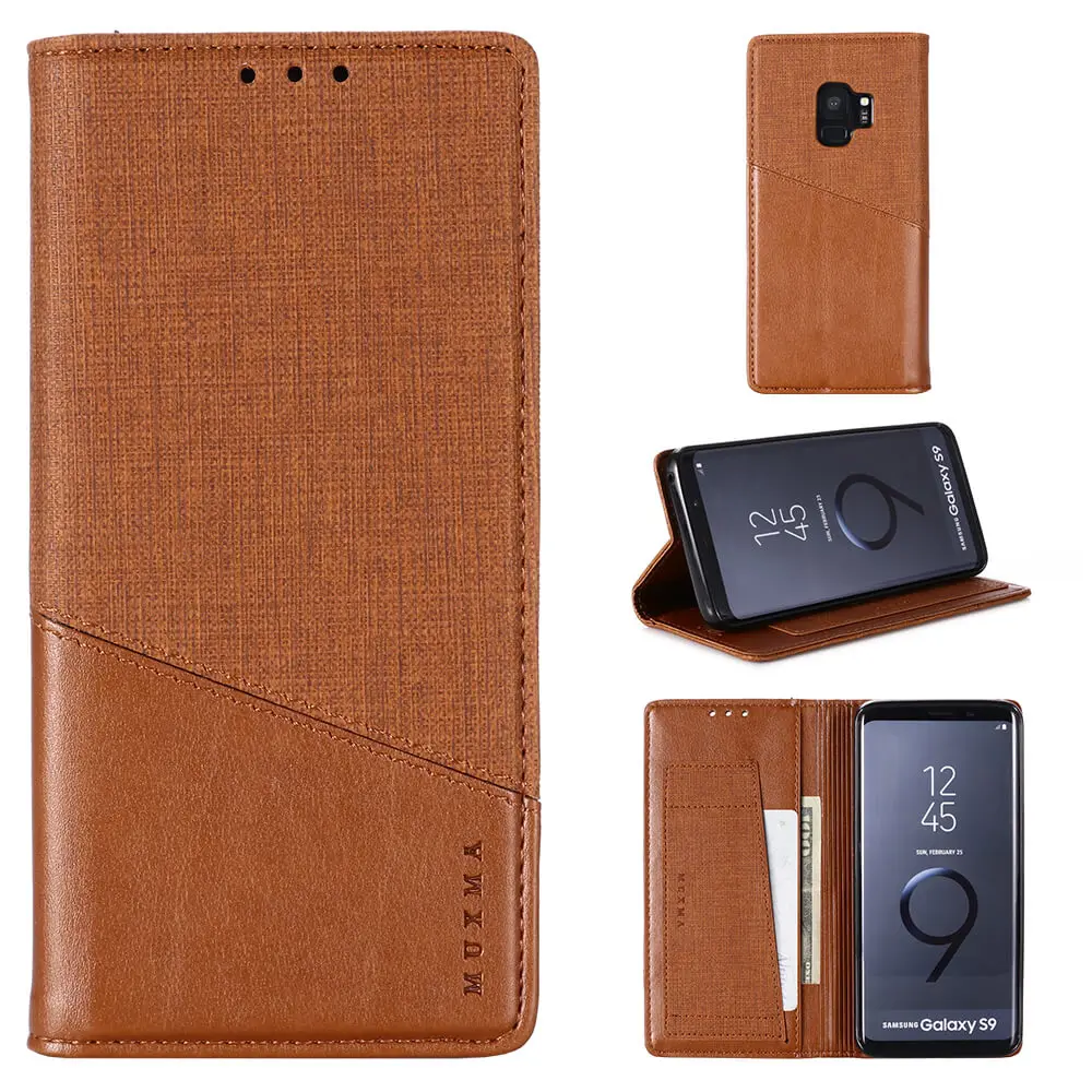 Чехол Muxma с RFID блокировкой для Samsung S10 Plus S9 Note 8 9 A7 A8 A9 2018 M10 M20 A30 откидной кожаный