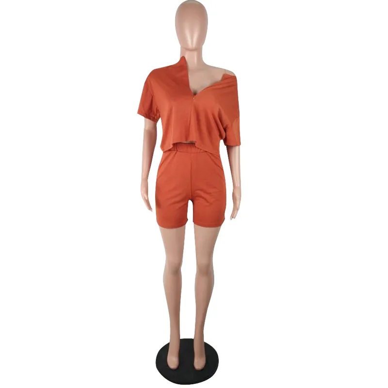 

Plus Size Women Tracksuit Summer Short Sleeve Crop Top and Biker Shorts Cute Suits Sexy Club Outfits Matching Two Piece Sets