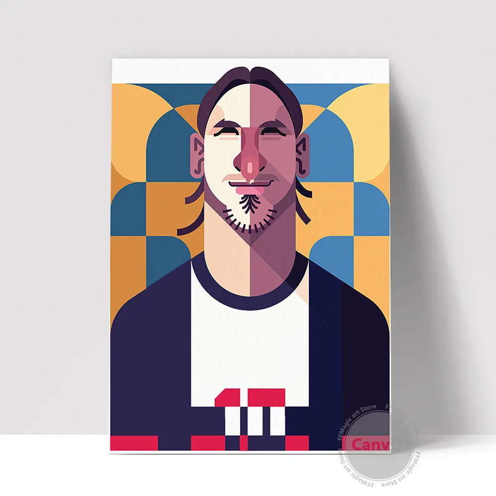 Zlatan Ibrahimovic Футбольная звезда холст украшение печать плакат Настенный декор