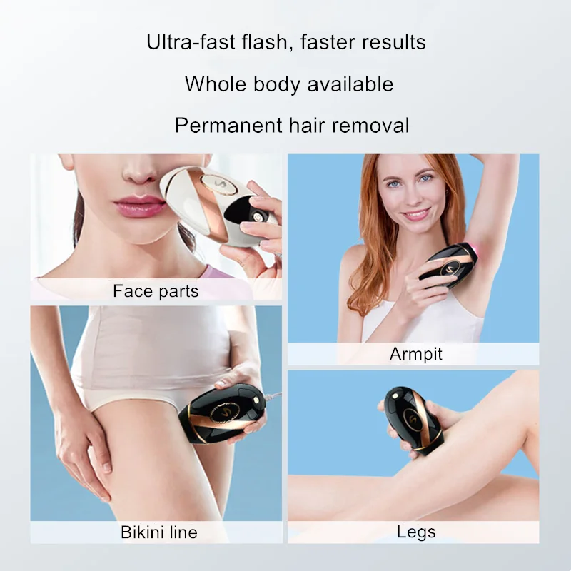 

100V-240V Smart Epilator Laser Freezing Point Hair Removal Equipment Hair Removal on The Face and Body 600,000 Times Bald