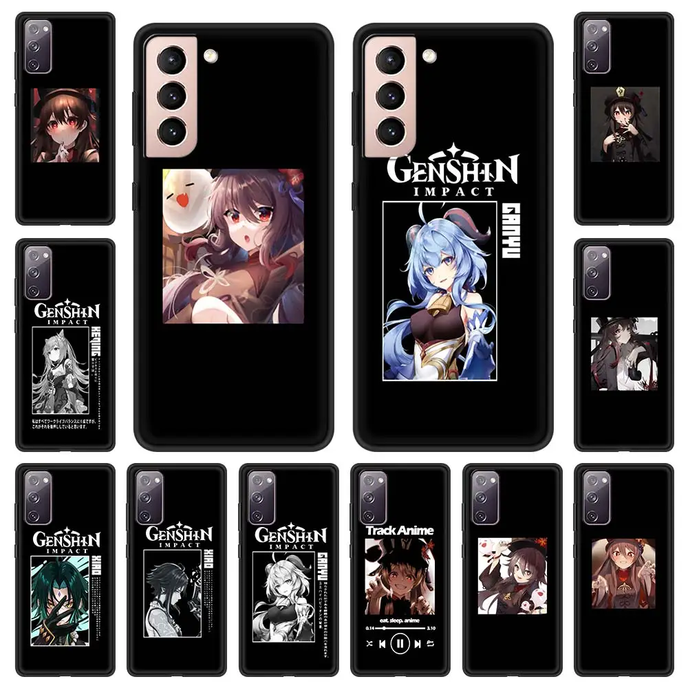 

Silicone Phone Case For Samsung Galaxy S20 FE S10 Plus S21 Ultra 5G S10e S8 S9 Plus Cover Fundas Hu Tao Genshin Impact Ganyu