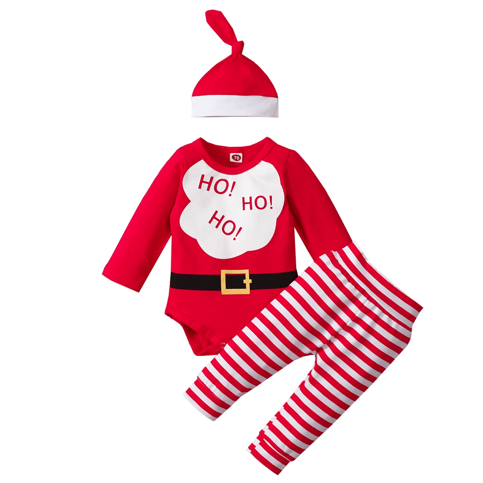 

3 шт., Детский комбинезон с длинным рукавом и шапка