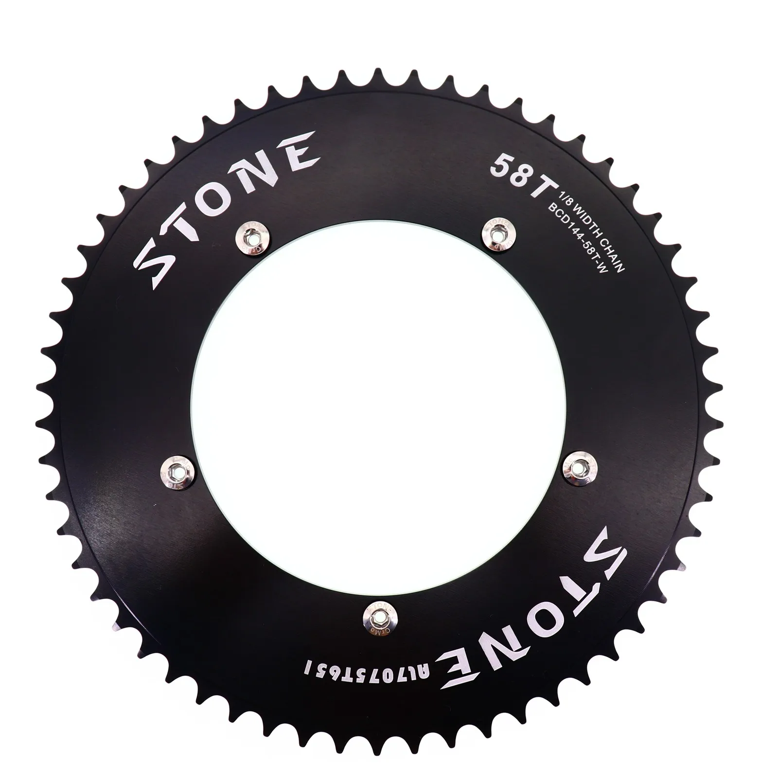 Stone 144 BCD Aero Chainring Fixed gear Track Bike Fixie Round 42T 46T 47T 48T 50T 52t 54 57t 58t 59 60t зуб 144bcd ChainWheel