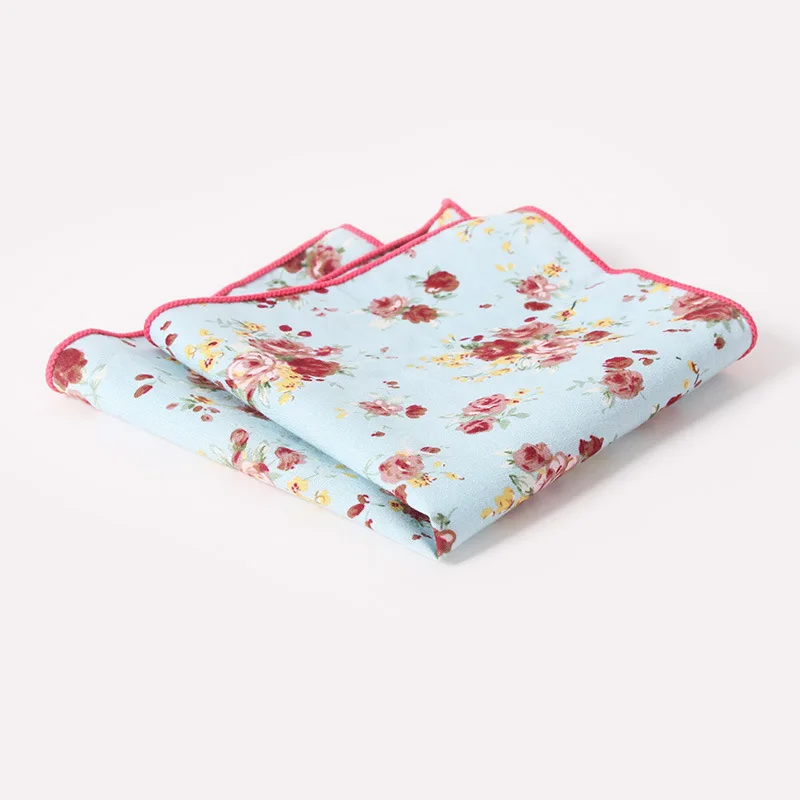 

Linbaiway Cotton Hankerchief Scarves Vintage Hankies Men's Pocket Square Handkerchiefs for Wedding Towel Hanky Custom Logo