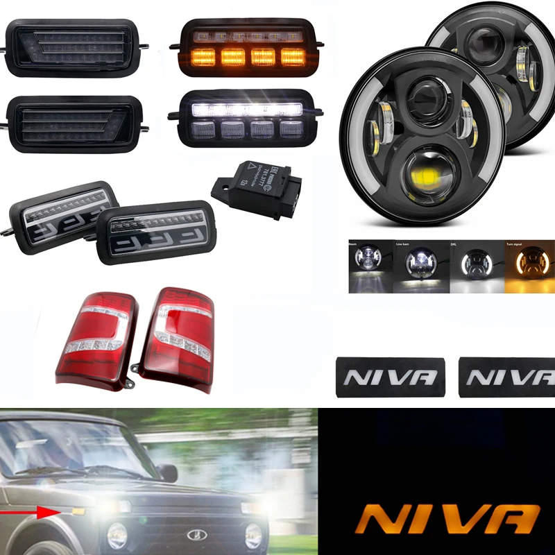 2x автомобиль укладка 7 дюймов светодиодный головной светильник Боковой