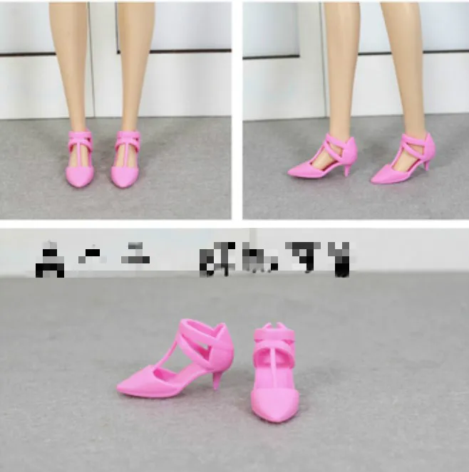 a pair of shoes Новые модели игрушек обувь на высоком каблуке туфли на плоской подошве красные туфли желтые туфли для высоких и полных куклы BB A112 - Цвет: a pair of shoes