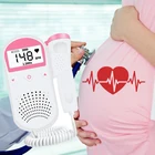 Фетальный Doppler сердцебиение монитор Подсветка ЖК-дисплей розовый Цвет + гель 2,5 МГц 3 8 МГц зонд Детские Heart Beat зонд-монитор