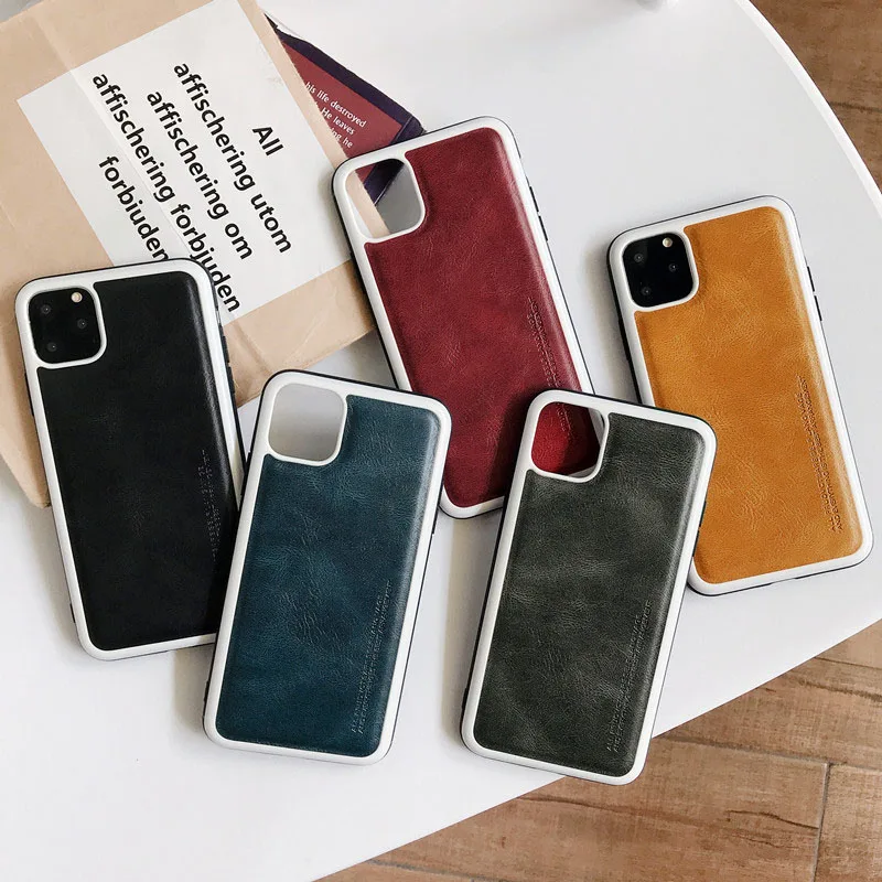 Кожаный Мягкий ТПУ силиконовый чехол Suntaiho для iPhone 11 Pro Max Ультратонкий телефона