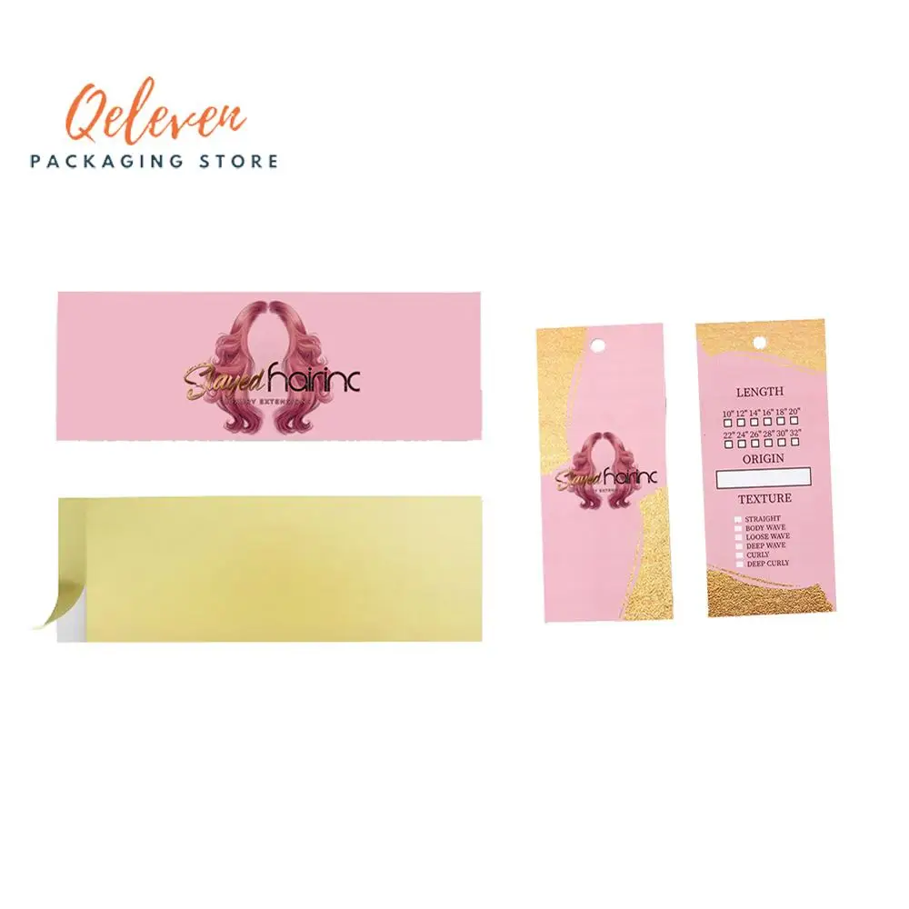 Набор для упаковки необработанных волос с логотипом на заказ атласные