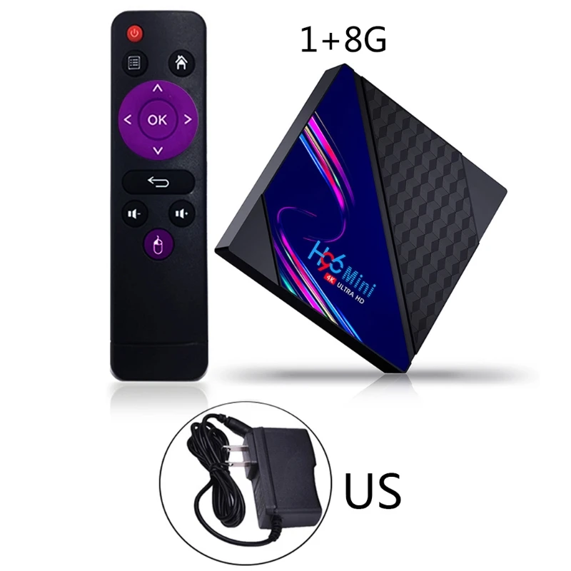 

H96 Mini V8 RK3228A 8GB 16GB Smart TV Box Support 1080p Wifi 4K BT for Youtube L9CB