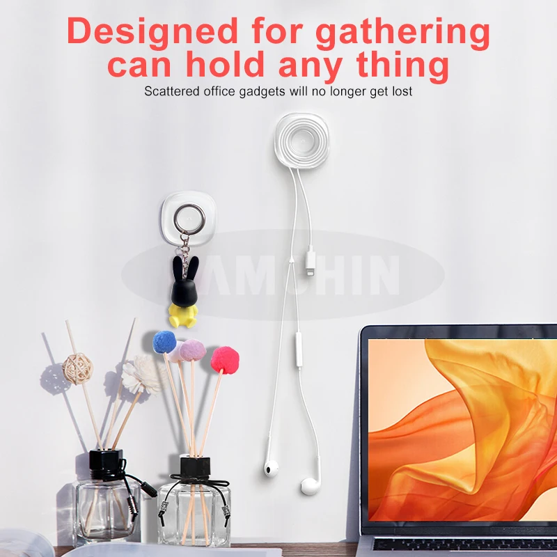 Держатель для телефона многофункциональная нано-наклейка органайзер кабеля