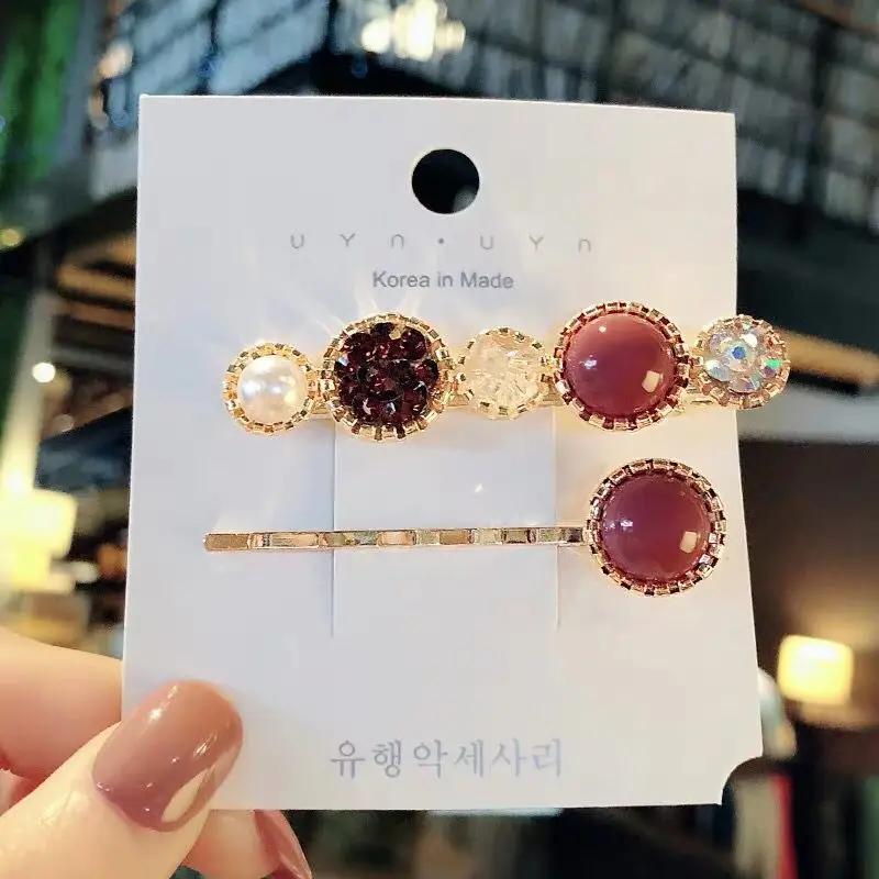 

Mix Barrettes for Women Girls Colorful Bobby Pins Duck Clips Decorative Glass Hair Pins Hair Accessories JX012604