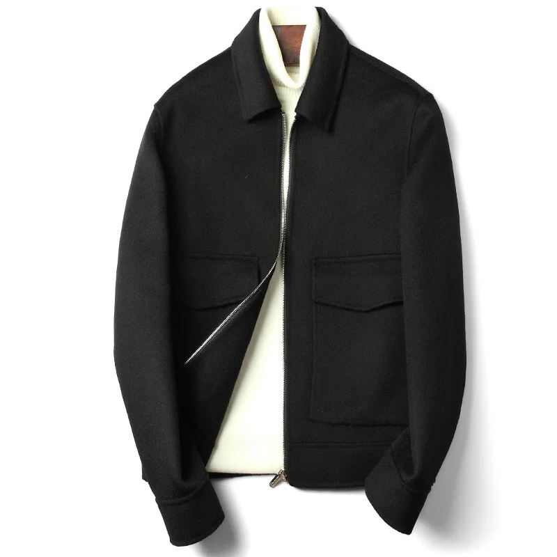 

Autumn Winter 100 % Wool Coat Men Fashion Casual Short Overcoat Jacket Cashmere Coats Casaco Masculino D-20-9009 ZL393