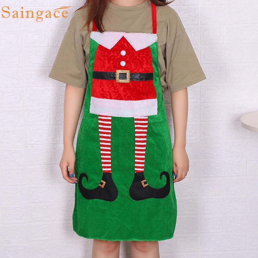 Saingace Кухонные фартуки рождественские фланелевые с мультяшным принтом