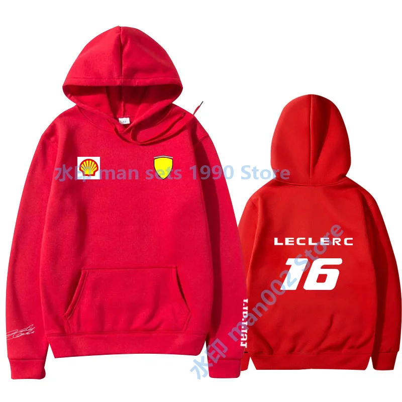 2021 Formula One Racer Charles Leclerc F1 Racing fans Oversized Hoodies Team Logo Men Spring Autumn fashion Street Sweatshirt