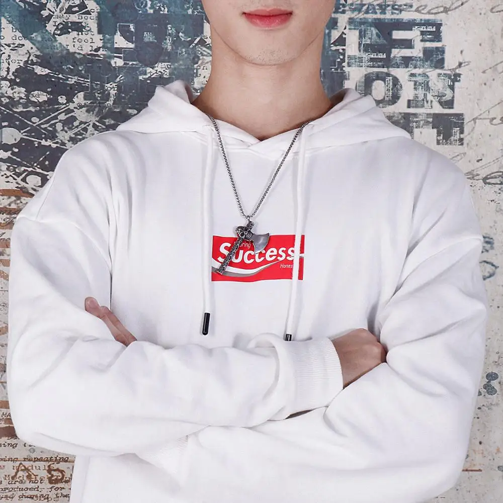 

Fongten Hatchet Skull Ax Charm Rock Men Pendant Necklace Link Chain Stainless Steel Punk Long Necklaces Men Jewelry Gift