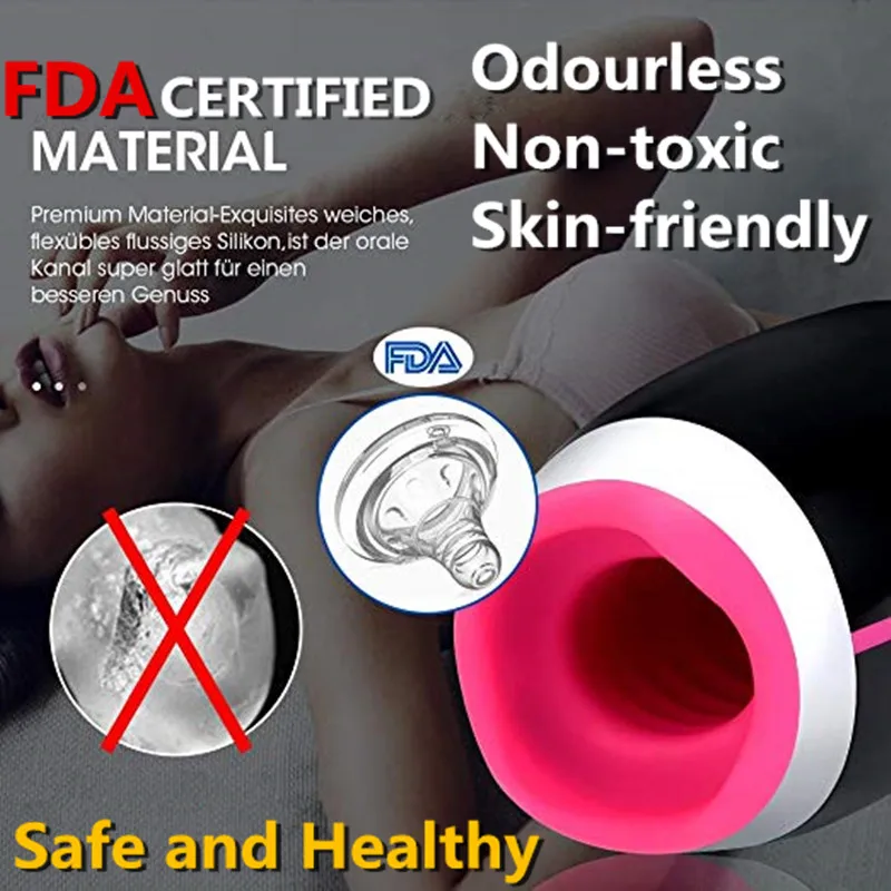 Оральный секс игрушки для мужчин силиконовая вагина с подогревом Электрический