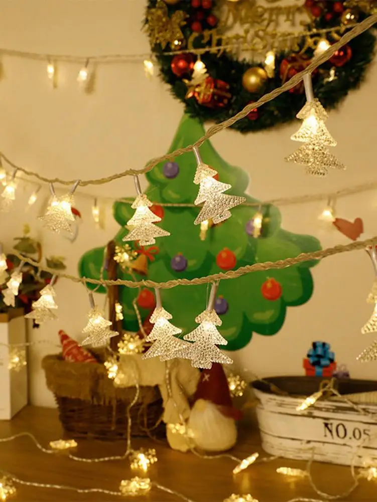 СВЕТОДИОДНАЯ Гирлянда для рождественской елки 1 5 м 10 светодиодов праздничная