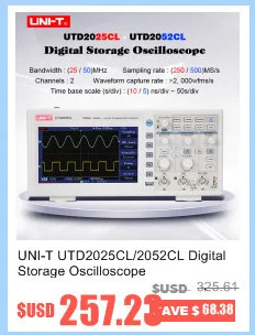 Hantek DSO5202P цифровой осциллограф 200 МГц 2 канала 1GSa/s " TFT ЖК-дисплей запись Длина 40 К USB AC110-220V рабочего стола osciloscope
