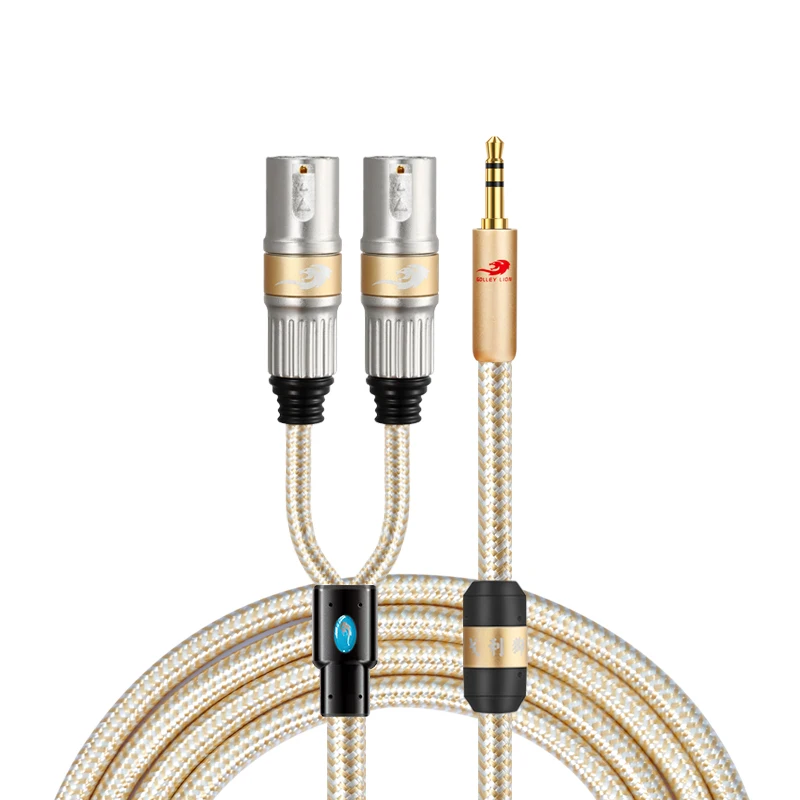 Hifi 3 5 мм до 2 х XLR аудио кабель для портативных ПК телефон усилитель работающий на