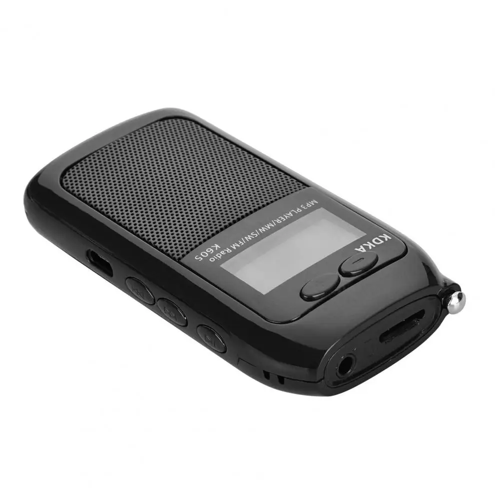 Карманное мини радио K605 стерео FM AM SW MW цифровой радиоприемник с настройкой MP3