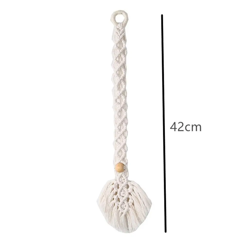 

White Handmade Macrame Curtain Cotton Weave Curtains Curtain Straps Rope Accessories Tieback Tassels Home Decor Ball Tie Ha C2L5