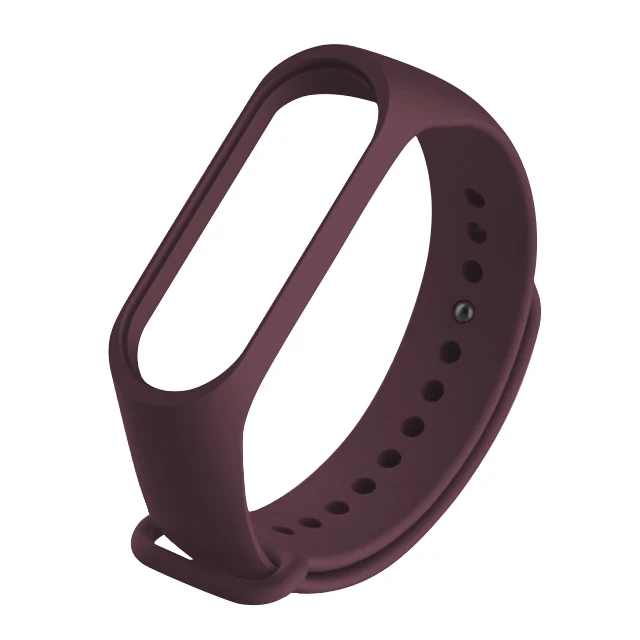 Wine red Ремешок на запястье для Xiaomi mi 4 силиконовых ремешка для mi Band 4 Band 3 аксессуары браслет mi Band 4 Замена mi band 3 ремешки - Цвет ремешка: Wine red