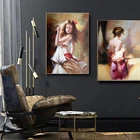 Американская танцевальная девушка ручная роспись масляная живопись художественный плакат для гостиной спальни дивана фон для стены украшение для дома живопись