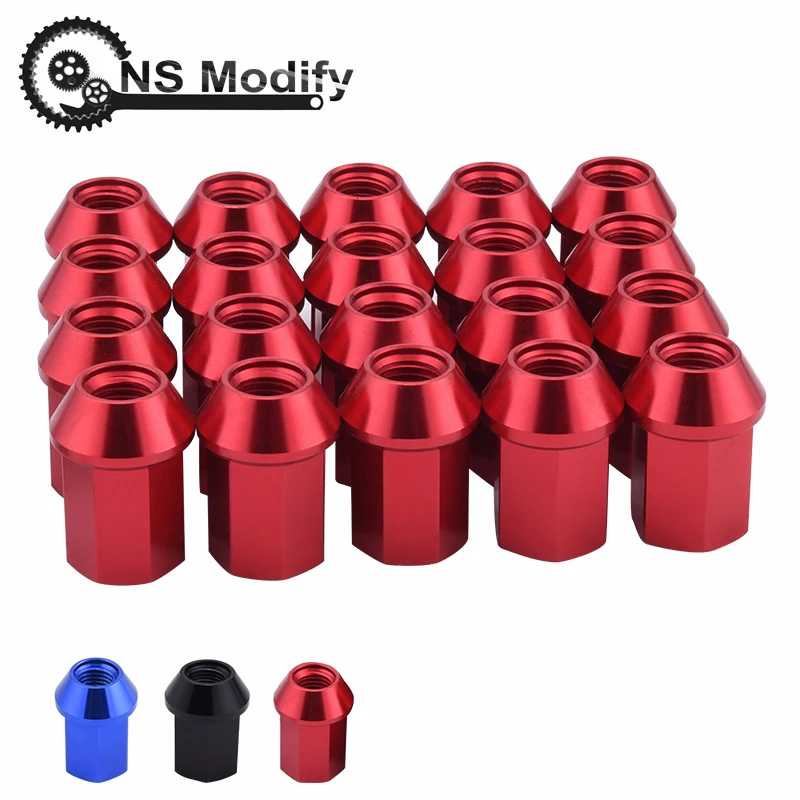 NSModify 20 шт. M12x1.5 Алюминиевые гайки для гонок универсальные колесные замки Honda Civic