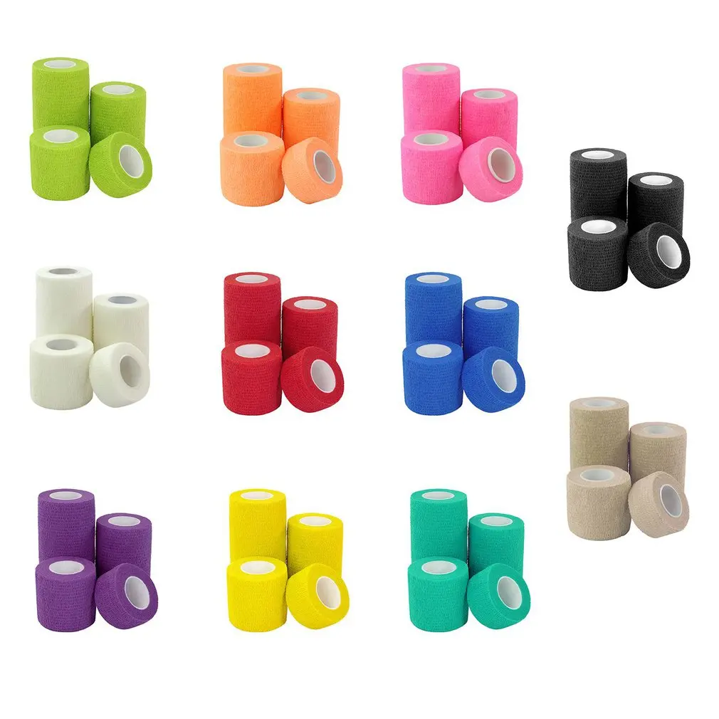 

Self-Adhesive Non-Woven Elastic Bandages Cohesive Wrap Bandages For Emergency Wound Treatment Wrist Support New Arrival