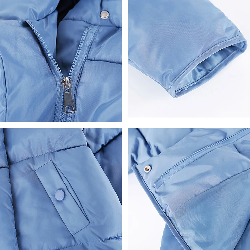 

women 7 colors thick oversized parka winter hooded cotton padded jackets 2020 warm solid casual coats loose outwear feminina