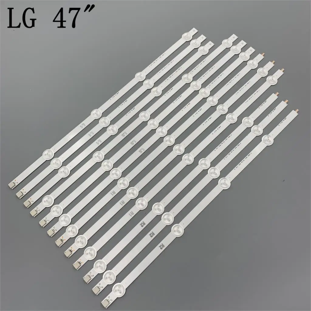 

12 Pieces LED strip for LG 47"ROW2.1 Rev 0.7 6916L-1174A 6916L-1175A 6916L-1176A 6916L-1177A,(3*R1,3*R2,3*L1,3*L2)