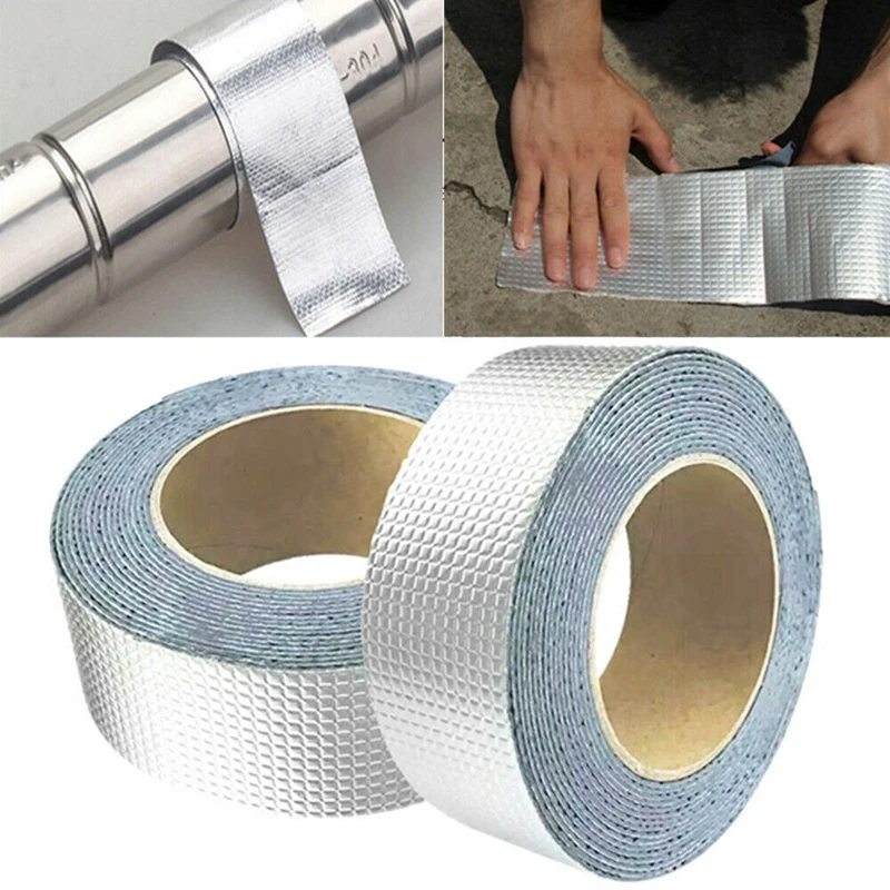 2Pcs Super Strong Waterproof Tape Butyl Seal Rubber Aluminum Foil 50mm x 5M Top Promotion | Строительство и ремонт