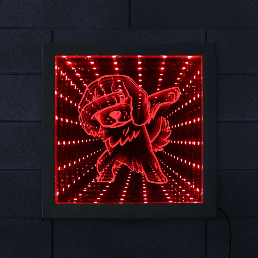 Dab танцевальный светодиодный кавалер Кинг чарльз спаниель светодиодное зеркало