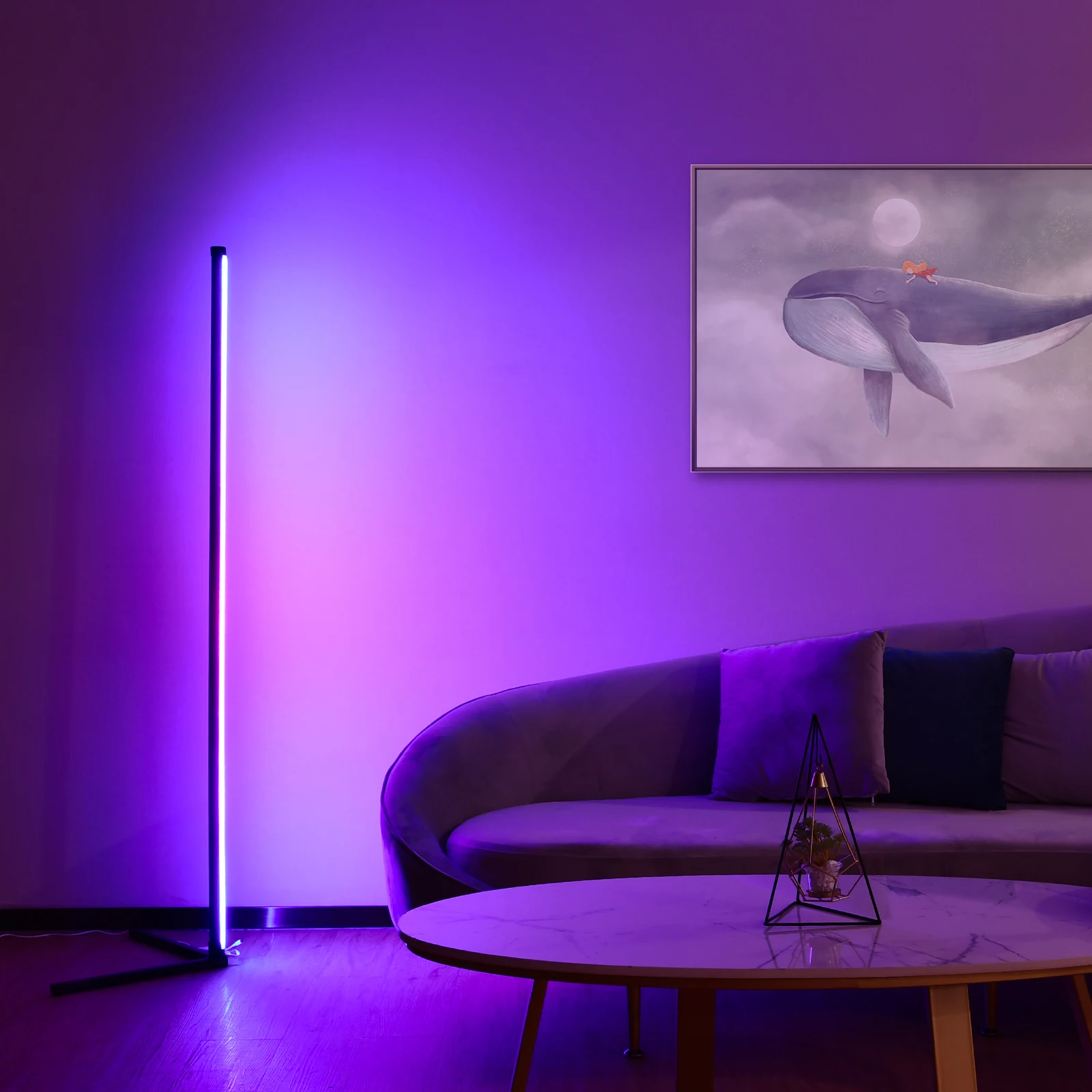 

Nordic Dimmable Corner Floor Lamp RGB Effect Led Floor Light For Living Room Night Light Dimming Standing Lamp Decorate