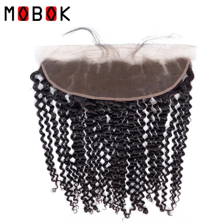 Курчавые пучки волос с фронтальной связью 13х4 Remy натуральных закрыванием