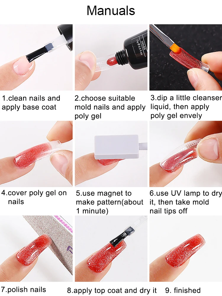 Полигель-лак для наращивания ногтей кошачий глаз 15 мл | Красота и здоровье