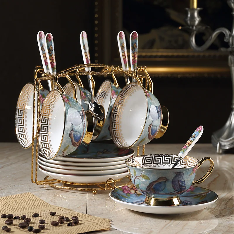 Европейский высококачественный костяной фарфоровый чайный набор креативные